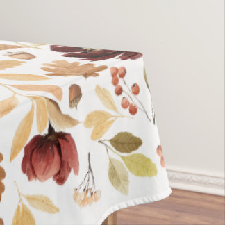 Toalha De Mesa Floral de Ação de Graças em Aquarela