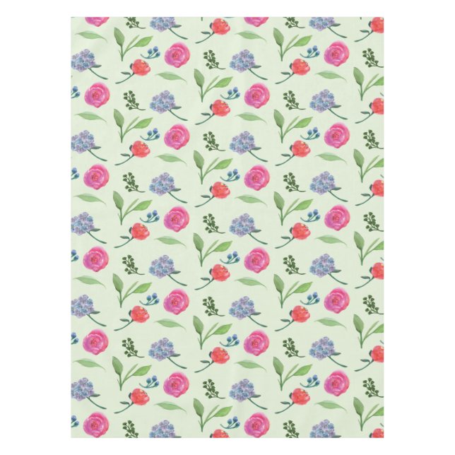 Toalha De Mesa Floral de Aquarela (Frente)