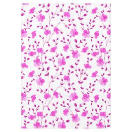 Toalha de mesa floral de margarida rosa elegante