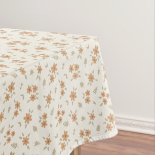 Toalha De Mesa Floral Delicado Boho Casa de Campo Beige