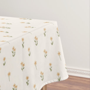 Toalha De Mesa Floral Delicado Cottagecore Boho Flor Silvestre Be