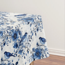 Toalha De Mesa Floral Francês Com Aves