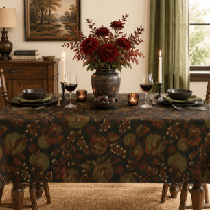 Toalha De Mesa Floral Gótico Cottage Vintage Sombrio