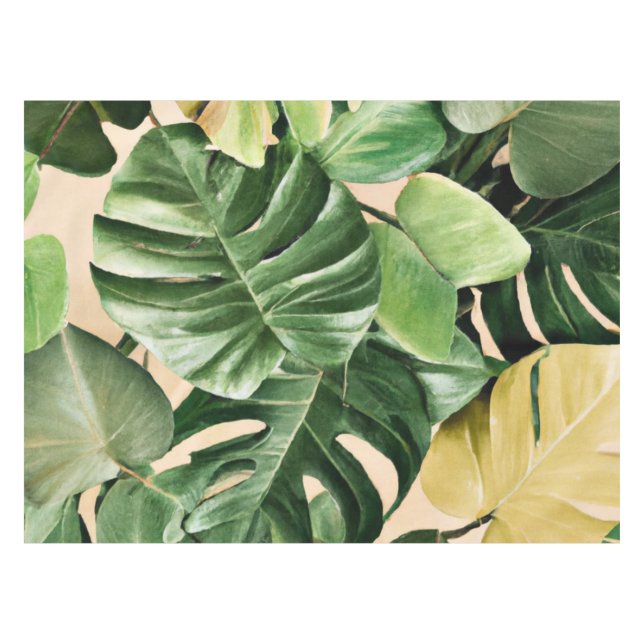 Toalha De Mesa Floral/Havaí/Folha tropical (Frente (Horizontal))