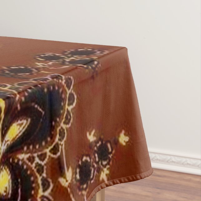 Toalha De Mesa Floral marrom (Posição Original)