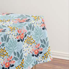 Toalha De Mesa Floral Moderno em Azul