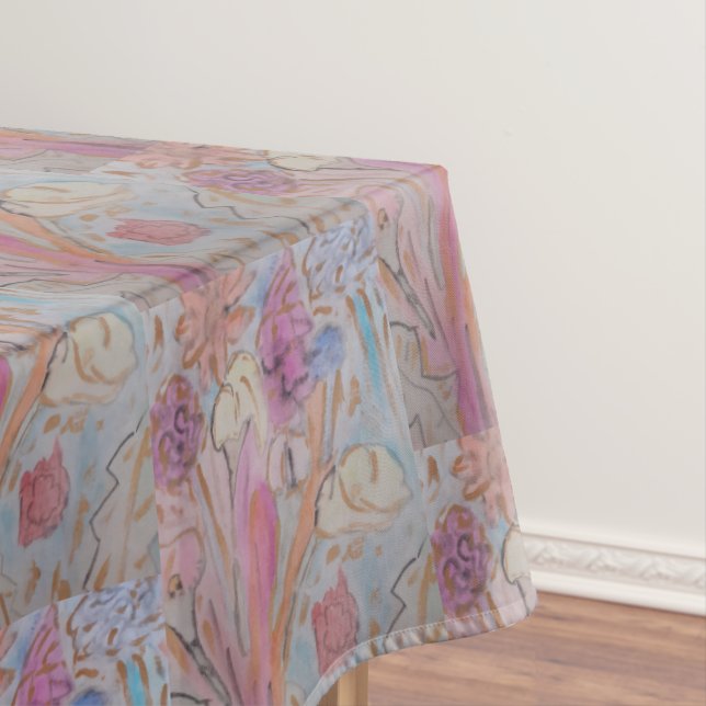 Toalha De Mesa Floral Pastel Abstrato  (Posição Original)