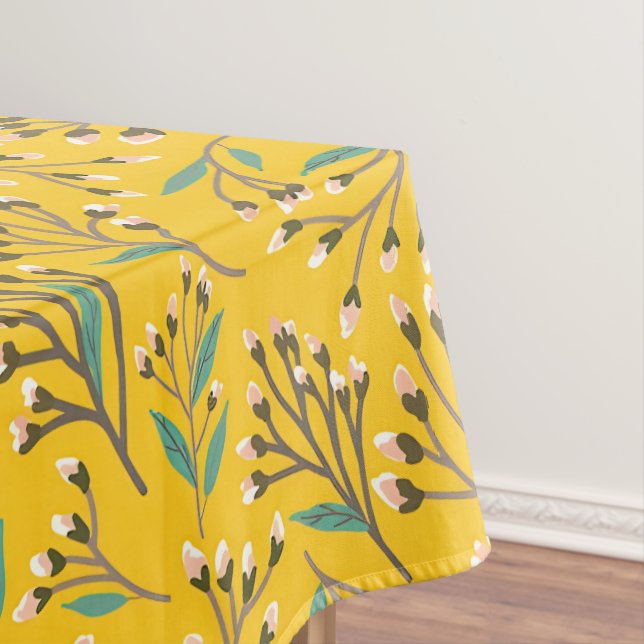 Toalha De Mesa Floral Pattern in  delicate branches and buds (Posição Original)