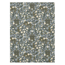 Floral pattern on  dusty blue-gray background