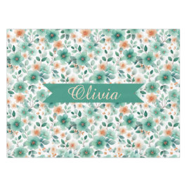 Toalha De Mesa Floral Personalizado Verde Primavera Vintage