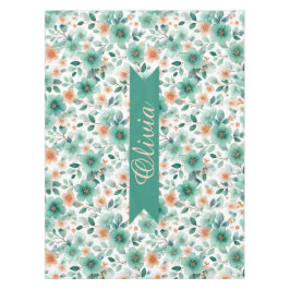 Toalha De Mesa Floral Personalizado Verde Primavera Vintage