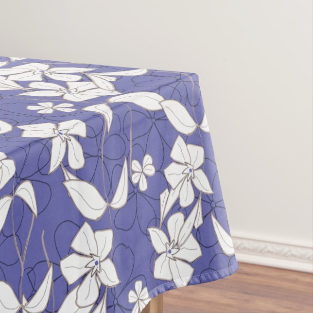 Toalha De Mesa Flores brancas modernas em um piscar de olhos (Posição Original)