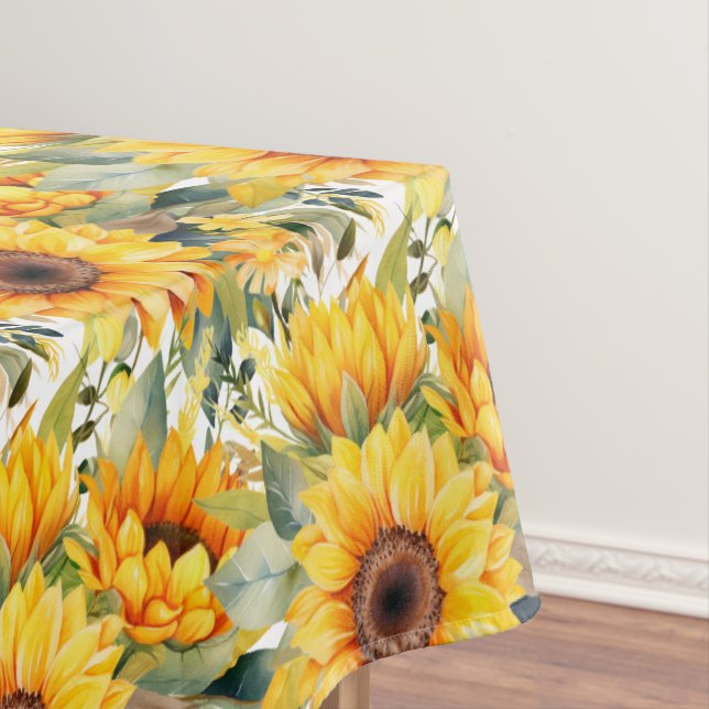 Toalha De Mesa Flores Chic Sunflower Floral (Posição Original)