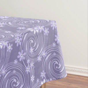 Toalha De Mesa Flores cor violeta sem costura alfazema