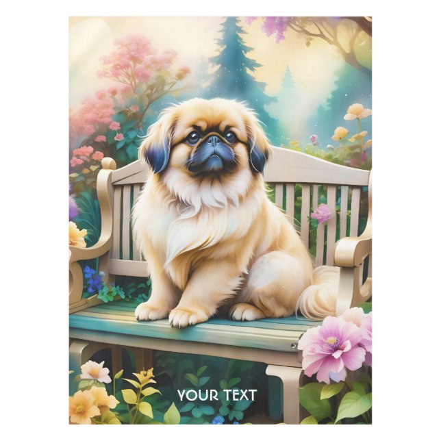 Toalha De Mesa Flores de Cachorro Bonitas (Frente)