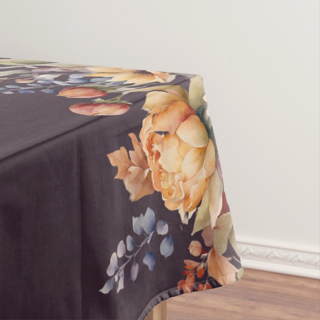 Toalha De Mesa Flores de Caixas de Aquarela-Púrpura- (Posição Original)