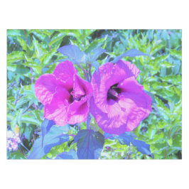 Toalha De Mesa Flores de Hibisco Roxo-Roxo-Violeta