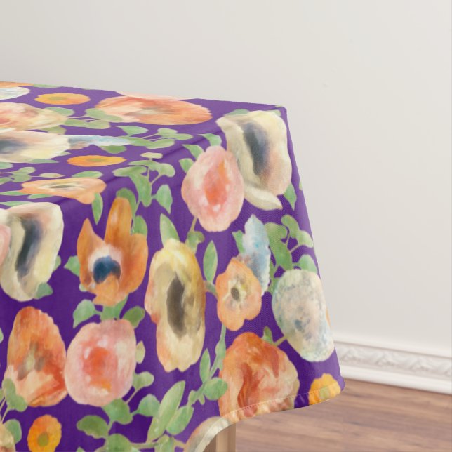 Toalha De Mesa Flores de Mola Laranja (Posição Original)