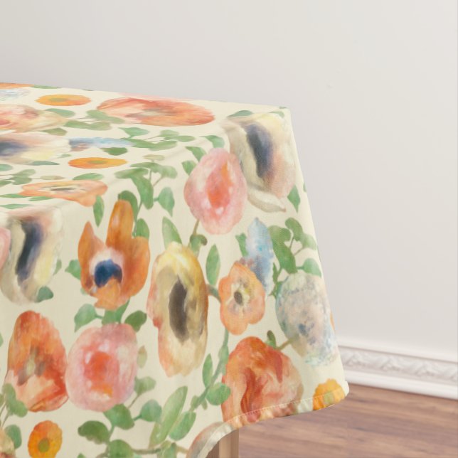 Toalha De Mesa Flores de Mola Laranja (Posição Original)