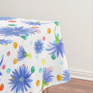 Toalha De Mesa Flores de páscoa e Ovos de Azul