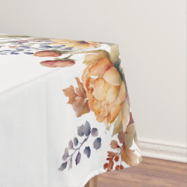 Toalha De Mesa Flores de Quedas de Cores d'Água - Branco