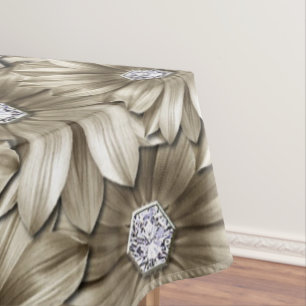 Toalha De Mesa Flores Diamantes Bonitas