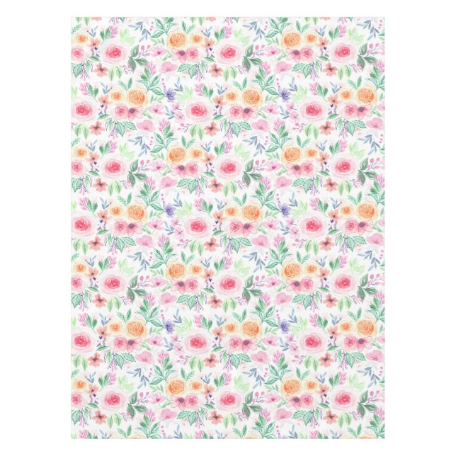 Toalha De Mesa Flores e folhas aquícolas (Frente)