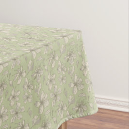 Toalha De Mesa Flores Espalhadas sobre Verde Oliva - padrão contí