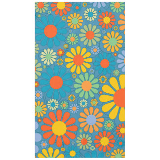 Toalha De Mesa Flores florais coloridas retros boémias de Boho
