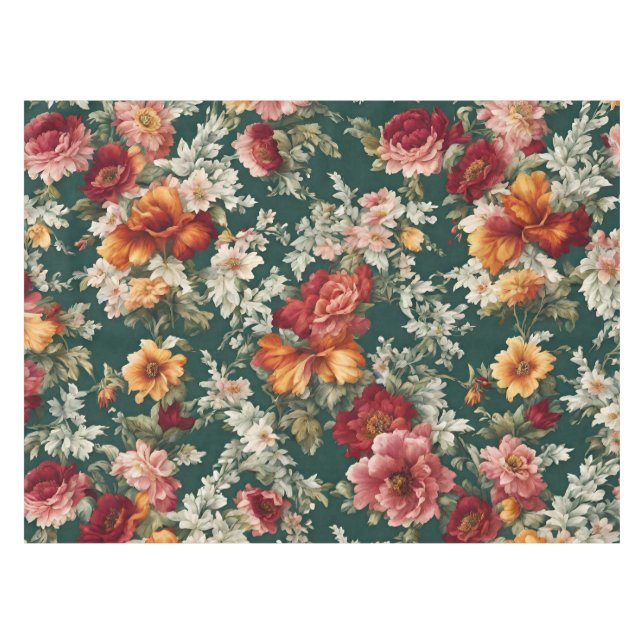 Toalha De Mesa Flores italianas refinadas e deliciosas com vegeta (Frente (Horizontal))