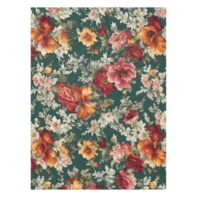 Toalha De Mesa Flores italianas refinadas e deliciosas com vegeta (Frente)