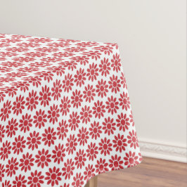 Toalha De Mesa Flores Mellow Geo - decoração de Natal vermelha so