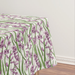 Toalha De Mesa Flores rosa Hyacinona em branco natural