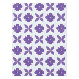 Toalha De Mesa Flores Roxas com Fundo Claro