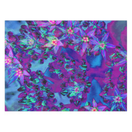 Toalha De Mesa Flores-Sedum Sucultas em Teal, Magenta e Azul