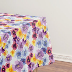 Toalha De Mesa Flores silvestres coloridas ilustradas à mão
