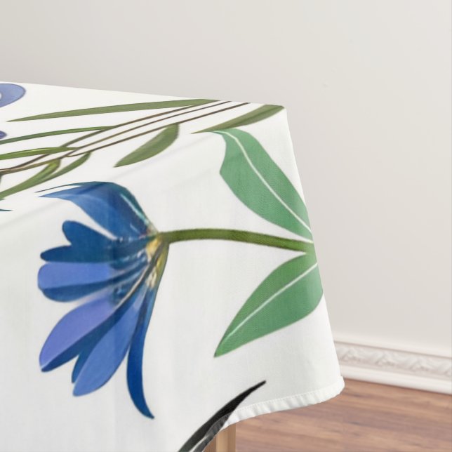 Toalha De Mesa Flores silvestres Russas do Jardim Azul (Posição Original)