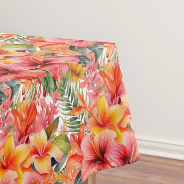 Toalha De Mesa Flores Tropicais Hibisco (Posição Original)