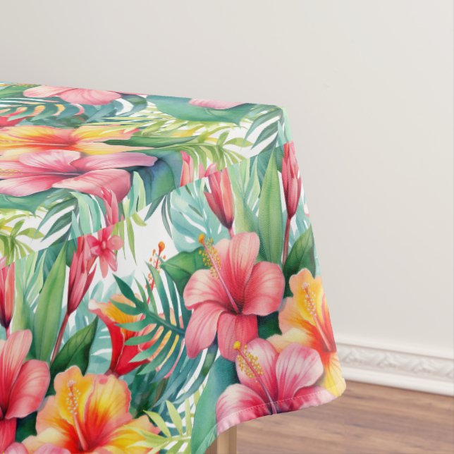 Toalha De Mesa Flores Tropicais Hibisco (Posição Original)