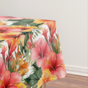 Toalha De Mesa Flores Tropicais Hibiscus