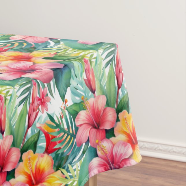 Toalha De Mesa Flores Tropicais Hibiscus (Posição Original)