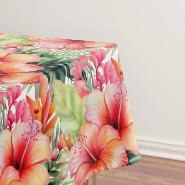 Toalha De Mesa Flores Tropicais Hibiscus (Posição Original)