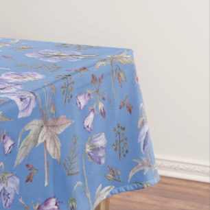 Toalha De Mesa Flores Violetas Modernas Decoração do Padrão Flora