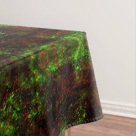 Toalha De Mesa Flutuação das manchas escuras em verde-vivo e verm