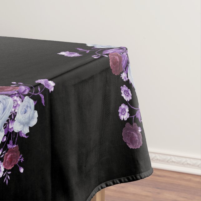 TOALHA DE MESA FLUXAS DE LÍNGUA,ANTECEDENTES NEGROS (Posição Original)