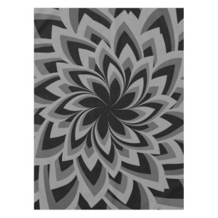 TOALHA DE MESA FLUXAS DE NEGRO E BRANCO