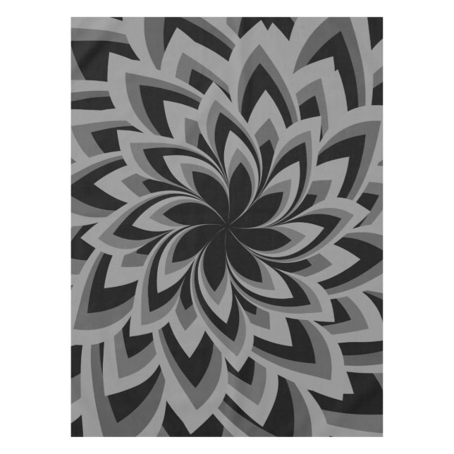 TOALHA DE MESA FLUXAS DE NEGRO E BRANCO (Frente)