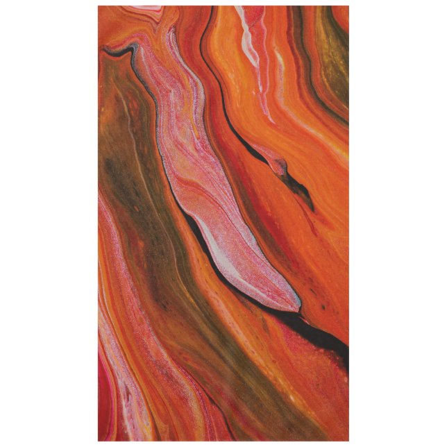 Toalha De Mesa Fluxo de lava em diferentes tons de vermelho (Frente)