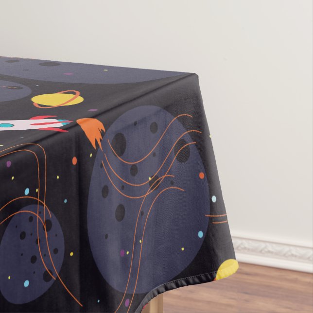 Toalha De Mesa Foguete no Espaço (Posição Original)