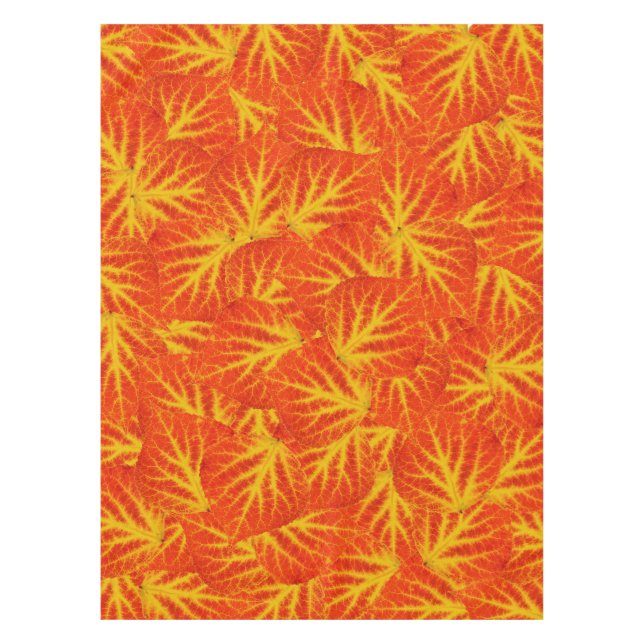 Toalha De Mesa Folha de Aspen Vermelha e Amarela #10 (Frente)